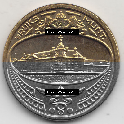 Alte Münzen KMS Niederlande, Kursmünzensatz 1977, 1977-1977, Medaille aus Kursmünzensatz 1977. Vorderseite einer Münze aus... Sammlung