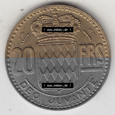 Alte Münzen Monaco Umlaufmünze Einzelansicht 1950-1951, 20 Franken - FRS, Francs, 1950 (Stück 1), P. TURIN RAINIER III PRINCE... Sammlung