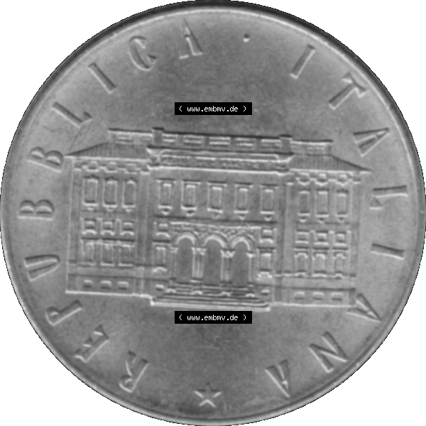 Grau bzw. s/w Bildmaterial einer Münze aus Italien / Italia als PNG-Grafik 1981-1981, 200 Lire FAO - Welternährungstag 1981-01. Vorderseite einer alten italienischen 200 Lire Gedenkmünze,... Sammlung Graustufen