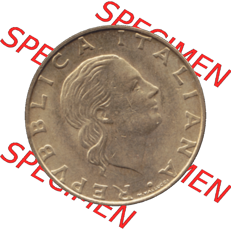 Bildmaterial einer Münze aus Italien / Italia als PNG-Grafik 1999-1999, 200 Lire Carabinieri, Schutz der Kunsterbe 1999-01. Vorderseite einer alten italienischen 200 Lire Gedenkmünze,... Sammlung