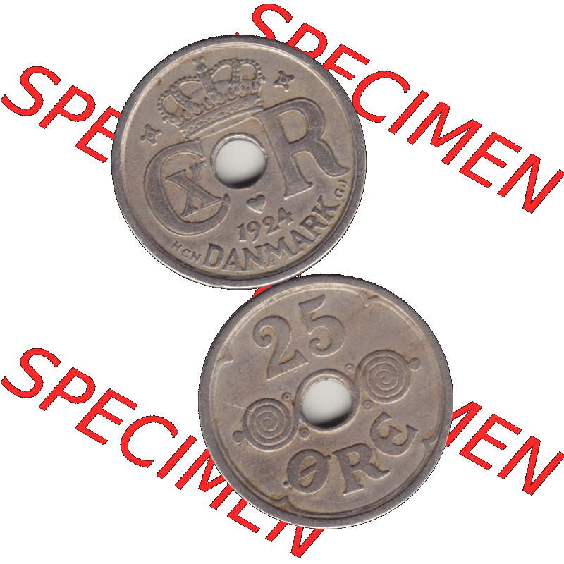 Alte Münze aus Dänemark als PNG-Grafik 1924-1947, 25 Öre 1924-01 Kursmünze. Vorderseite und Rückseite vertikal auf einen digitalen Bild der alten dänischen Umlaufmünze... Sammlung