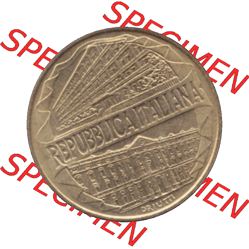 Bildmaterial einer Münze aus Italien / Italia als PNG-Grafik 1996-1996, 200 Lire Zollakademie 1996-01. Vorderseite einer alten italienischen 200 Lire Gedenkmünze, Münze... Sammlung