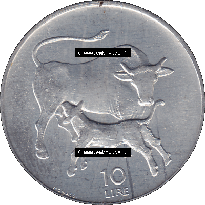 Bildmaterial in PNG-Grafiken Münzensatz / KMS 1972 aus San Marino 1972-1972, Münze 10 Lire 1972, MONASSI REPUBBLICA DI SAN MARINO, 10 LIRE. Die digitalisierte Münze... Sammlung