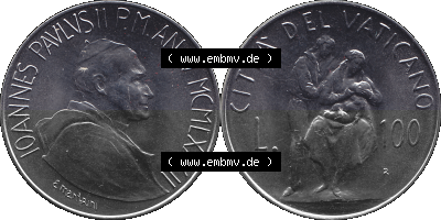 PNG-Grafik Münze Vatikanstadt 1982-1982, 100 Lire, E. MANFRINI IOANNES PAVLVS II P M. 1982, Jahrgang 1982 Sammlung