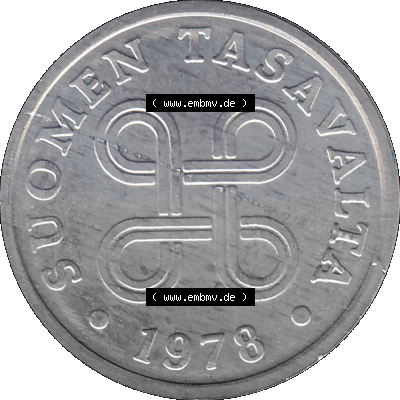 finnischen digitalisierten Münze in transparenten PNG 1977-1990, 5 Penny, 1978 Sammlung