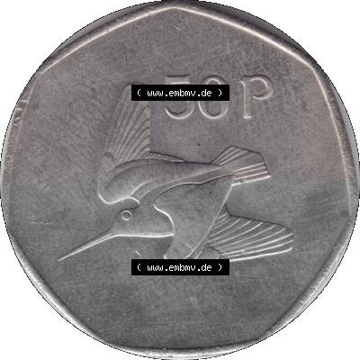 Münze aus Irland als PNG-Grafik 1970-2000, 50 Pence 1978 Sammlung