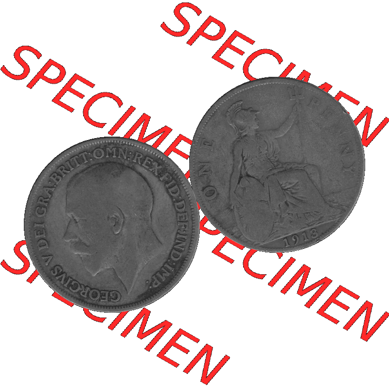 Alte Münze Großbritannien Umlaufmünze One Penny, 1 Pence 1911-1926, 1 One Penny, 1913-01, George V, B.M. GEORGIVS V DEI GRABRITTOMNREX FIDDEFINDIMP... Sammlung
