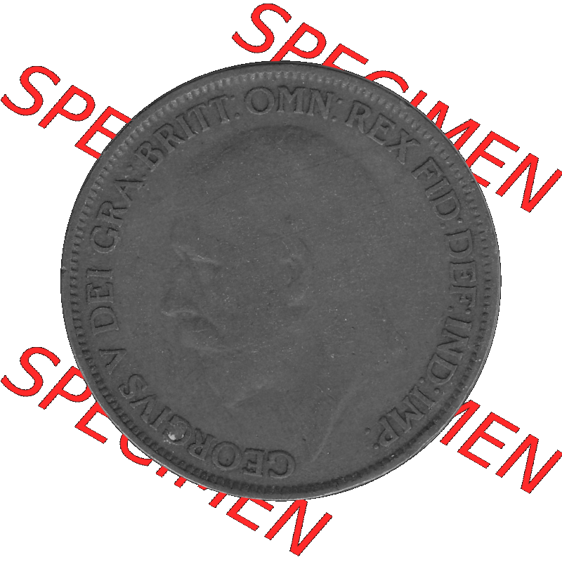 Alte Münze Großbritannien Umlaufmünze One Penny, 1 Pence 1927-1927, 1 One Penny, 1927-02 , George V, BM GEORGIVS V DEI GRABRITTOMNREX FIDDEFINDIMP Graustufen.... Sammlung