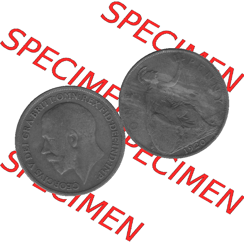 Alte Münze Großbritannien Umlaufmünze One Penny, 1 Pence 1911-1926, 1 One Penny, 1920-01, George V, B.M. GEORGIVS V DEI GRABRITTOMNREX FIDDEFINDIMP... Sammlung