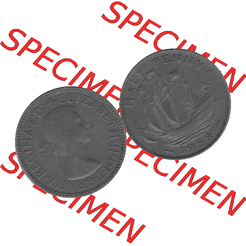 Alte Münze Großbritannien Umlaufmünze Half Penny, 1/2 Pence 1954-1970, Half Penny, Halber Pence 1954-01, Elisabeth II. - Schriftzug ELIZABETH II DEI GRATIA... Sammlung