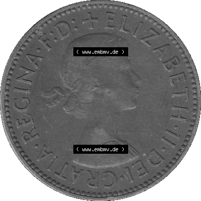 Alte Münze Großbritannien Umlaufmünze Half Penny, 1/2 Pence 1954-1970, Half Penny, Halber Pence 1958-01, Elisabeth II. - Schriftzug ELIZABETH II DEI GRATIA... Sammlung