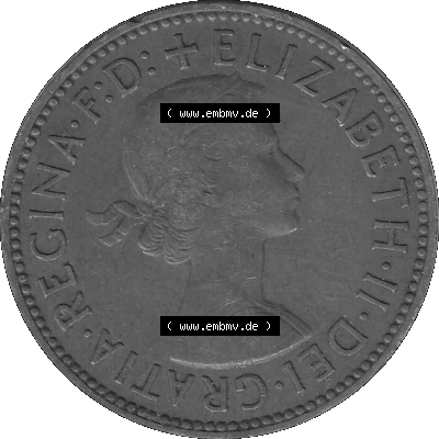 Alte Münze Großbritannien Umlaufmünze Half Penny, 1/2 Pence 1954-1970, Half Penny, Halber Pence 1957-01, Elisabeth II. - Schriftzug ELIZABETH II DEI GRATIA... Sammlung
