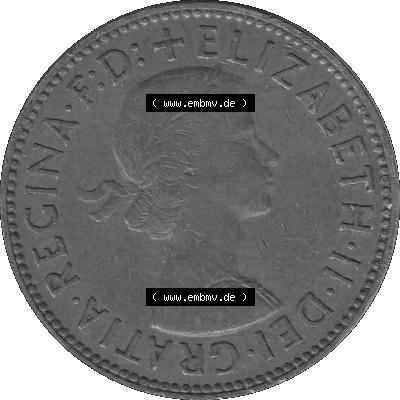 Alte Münze Großbritannien Umlaufmünze Half Penny, 1/2 Pence 1954-1970, Half Penny, Halber Pence 1960-01, Elisabeth II. - Schriftzug ELIZABETH II DEI GRATIA... Sammlung