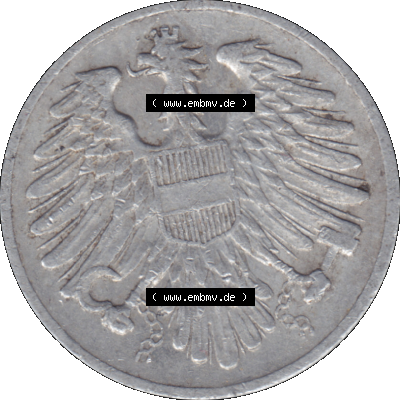 Alte Münze aus Österreich als PNG-Grafik 1950-1994, 2 Groschen 1951-01. Vorderseite der alten österreichischen Umlaufmünze aus Österreich, Münze vor Euro,... Sammlung