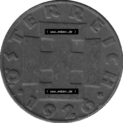 Alte Münze 2 / Zwei Groschen Österreich in s/w Schwarzweiß bzw. Graustufen Farbgebung von Scanner transparenten PNG 1925-1938, 2 Zwei Groschen, Krückenkreuz... Sammlung