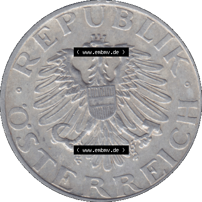 Alte Münze aus Österreich als PNG-Grafik 1946-1952, 2 Schilling 1947-01. Vorderseite der alten österreichischen 2 Schilling Umlaufmünze aus Österreich, Münze... Sammlung