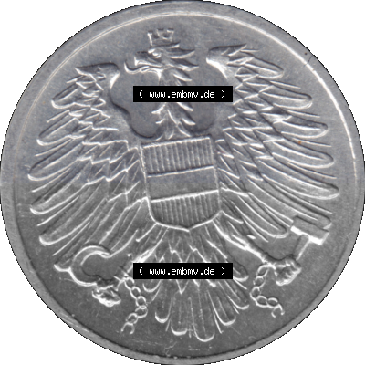 Alte Münze aus Österreich als PNG-Grafik 1950-1994, 2 Groschen 1977 Sammlung