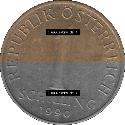 Österreich 1 / Ein Schilling 1959-2001, 1 Schilling 1990 (Stück 1) Sammlung