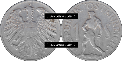 Österreich 1 / Ein Schilling 1946-1957, 1 Schilling 1946 (Stück 3) Sammlung