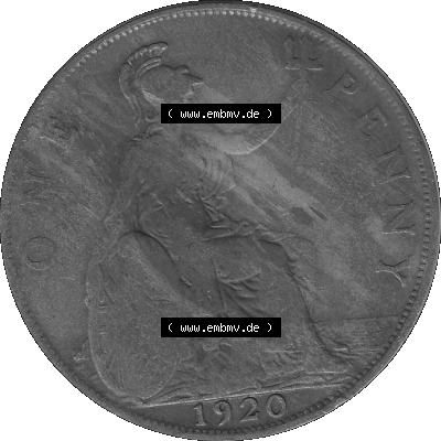 Großbritannien Umlaufmünze One Penny, 1 Pence 1911-1926, 1 One Penny, 1920 (Stück 1), George V, B.M. GEORGIVS V DEI GRABRITTOMNREX... Sammlung