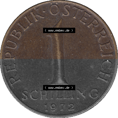 Österreich 1 / Ein Schilling 1959-2001, 1 Schilling 1972 (Stück 1), Ein Shilling Edelweiß Sammlung