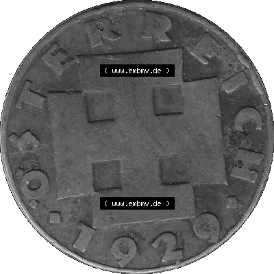 2 / Zwei Groschen Österreich in s/w Schwarzweiß bzw. Graustufen Farbgebung von Scanner transparenten PNG 1925-1938, 2 Zwei Groschen,... Sammlung