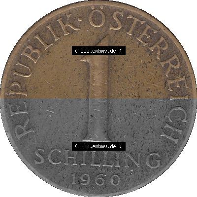 Österreich 1 / Ein Schilling 1959-2001, 1 Schilling 1960 (Stück 1), Ein Shilling Edelweiß Sammlung