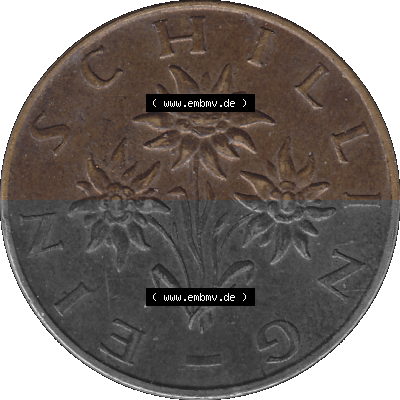 Österreich 1 / Ein Schilling 1959-2001, 1 Schilling 1972 (Stück 1), Ein Shilling Edelweiß Sammlung