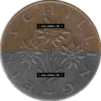 Österreich 1 / Ein Schilling 1959-2001, 1 Schilling 1968 (Stück 1) Sammlung