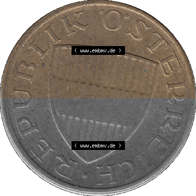 50 / Fünfzig Groschen Österreich in original Farbgebung von Scanner transparenten PNG 1959-2001, 50 Groschen 1975 (Stück 1),... Sammlung