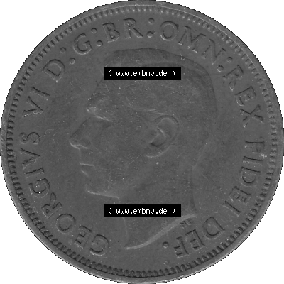 Großbritannien Umlaufmünze Half Penny 1949-1952, Half Penny 1951 (Stück 1), George VI. GEORGIVS VI D-G-BR-OMN-REX FIDEI DEF.HP... Sammlung