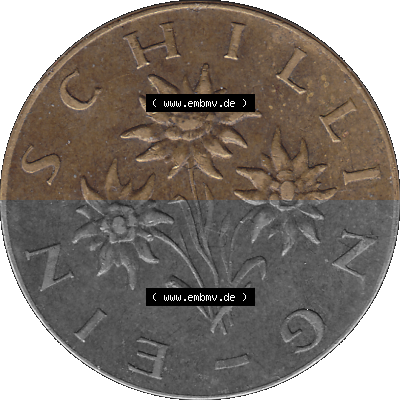 Österreich 1 / Ein Schilling 1959-2001, 1 Schilling 1967 (Stück 1), Ein Shilling Edelweiß Sammlung