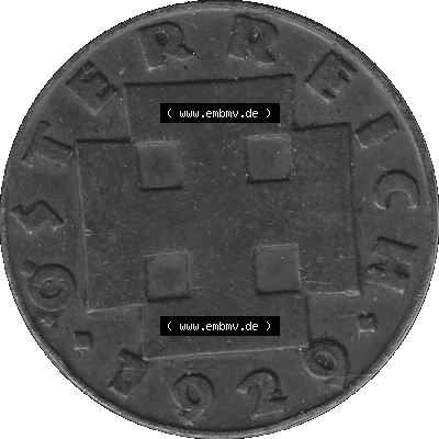 2 / Zwei Groschen Österreich in s/w Schwarzweiß bzw. Graustufen Farbgebung von Scanner transparenten PNG 1925-1938, 2 Zwei Groschen,... Sammlung