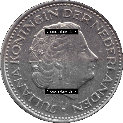 Alte Münze Niederlande in Farbe 1967-1980, 1 Gulden Königin Juliana 1970, niederländisch Nederland Sammlung