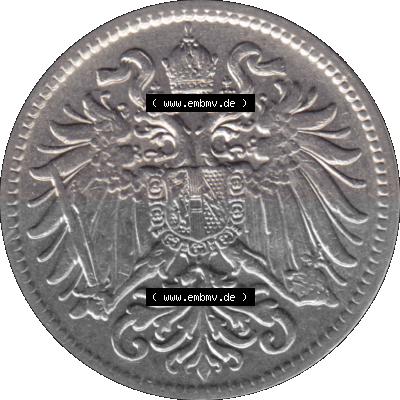 Alte Münze aus Kaiserreich Österreich als PNG-Grafik 1892-1911, 10 Heller 1909 (Stück 1) Sammlung