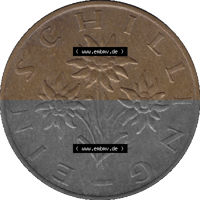 Österreich 1 / Ein Schilling 1959-2001, 1 Schilling 1979 (Stück 1), Edelweiß, Münze / Kursmünze aus Österreich Sammlung