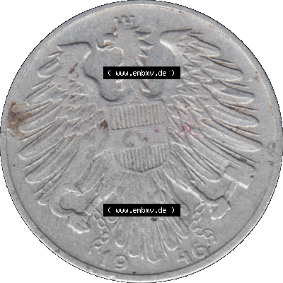 Österreich 1 / Ein Schilling 1946-1957, 1 Schilling 1946 (Stück 1) Sammlung