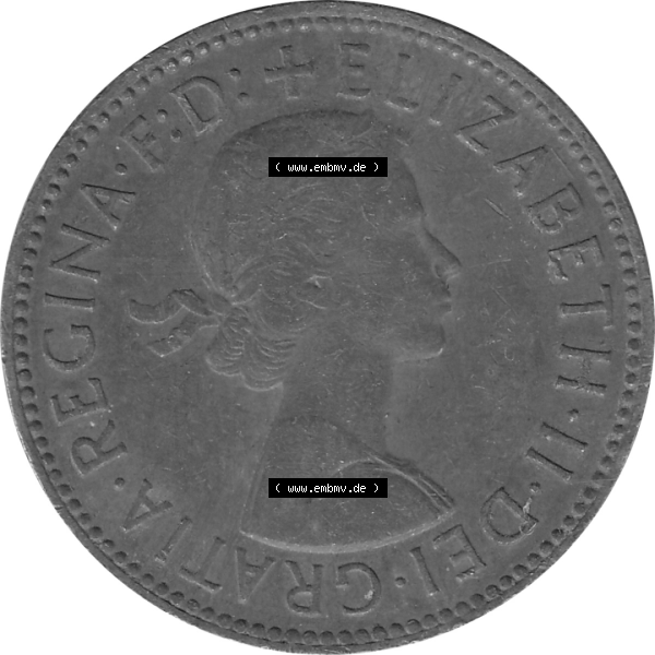 Grau bzw. s/w Münzen Großbritannien Umlaufmünzen Sammlung in PNG 1954-1970, Half Penny, Halber Pence 1963-03, Elisabeth II. (5) - Digitales Münzen-Bildmaterial... Sammlung Graustufen