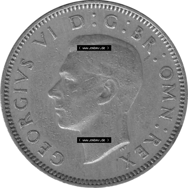 Grau bzw. s/w Münzen Großbritannien Umlaufmünzen Sammlung in PNG 1947-1948, 1 One Schilling - One Shilling, 1948-01 Sitzender gekrönter Löwe auf Krone (5) - Digitales... Sammlung Graustufen