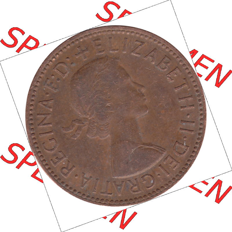 Münzen Großbritannien Umlaufmünzen Sammlung in PNG 1954-1970, Half Penny, Halber Pence 1963-03, Elisabeth II. (5) - Digitales Münzen-Bildmaterial... Sammlung