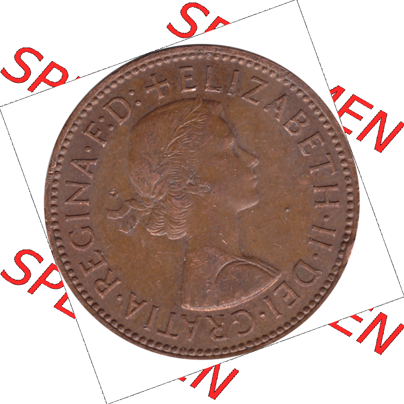 Münzen Großbritannien Umlaufmünzen Sammlung in PNG 1954-1970, Half Penny, Halber Pence 1964-01, Elisabeth II. (5) - Digitales Münzen-Bildmaterial... Sammlung