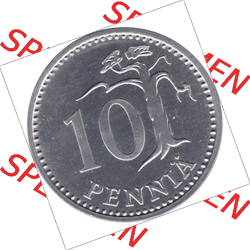 Münze Finnland / SUOMI Umlaufmünzen Sammlung in PNG 1983-1990, 10 Penny Penniä 1985-01, SUOMEN TASAVALTA (6) - Digital Münzen-Bildmaterial einer Münze... Sammlung