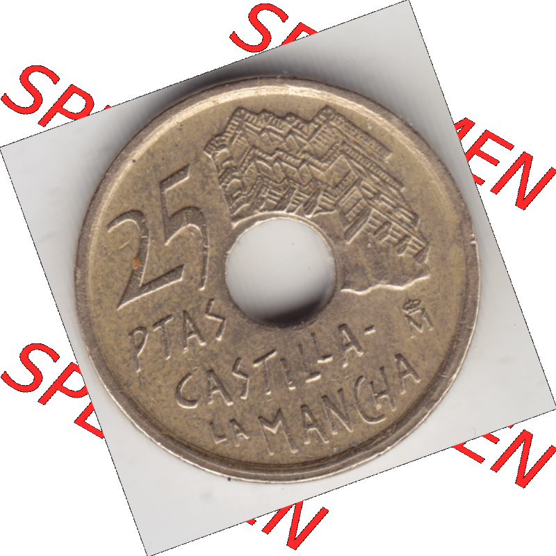 Münze Spanien / España Umlaufmünzen Sammlung in PNG 1996-1996, 25 PTAS - Peseten 1996 (1) - Digitales Münzen-Bildmaterial einer spanischen Münze aus Spanien... Sammlung