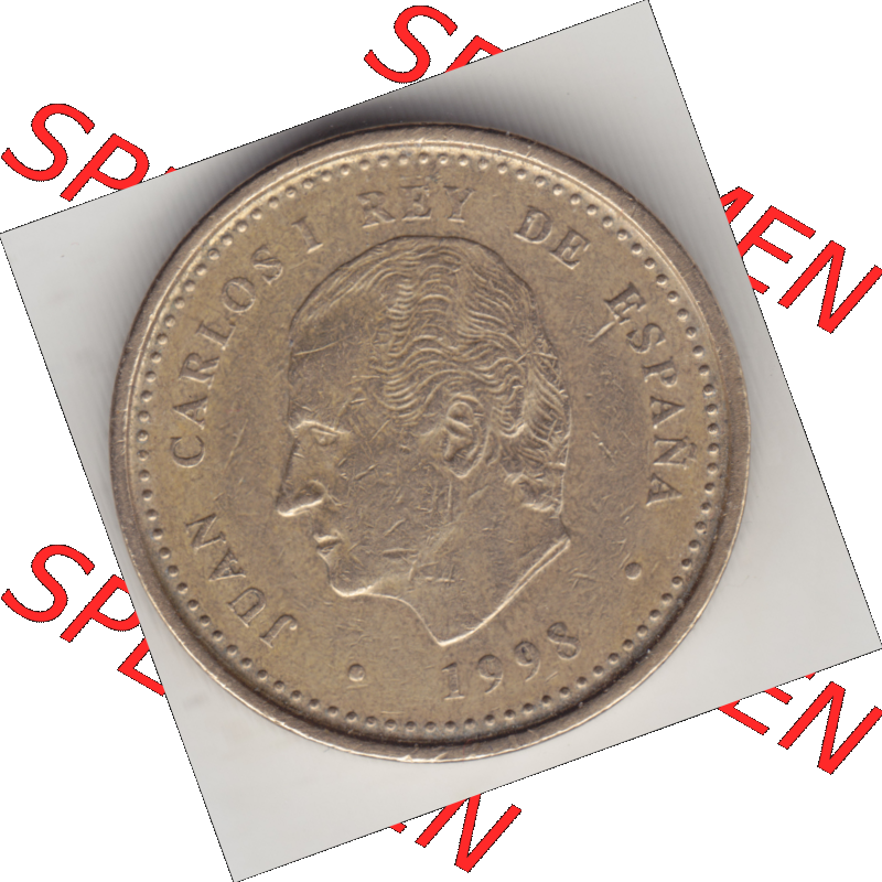 Münze Spanien / España Umlaufmünzen Sammlung in PNG 1998-2000, 100 Pesetas - Peseten (2) - Digitales Münzen-Bildmaterial einer spanischen Münze aus Spanien... Sammlung