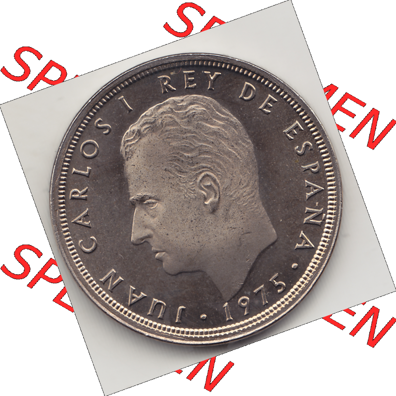 Münze Spanien / España Umlaufmünzen Sammlung in PNG 1975-1975, 50 Peseten 1975-1, JUAN CARLOS I REY DE ESPAÑA (1) - Digitales Münzen-Bildmaterial... Sammlung
