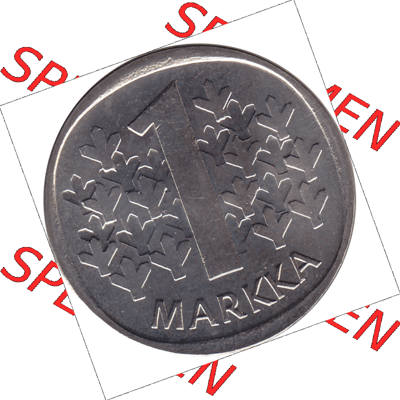 Münze Finnland / SUOMI Umlaufmünzen Sammlung in PNG 1969-1993, 1 Markka, Eine finnische Mark 1985-01, SUOMEN TASAVALTA (6) - Digital Münzen-Bildmaterial einer... Sammlung