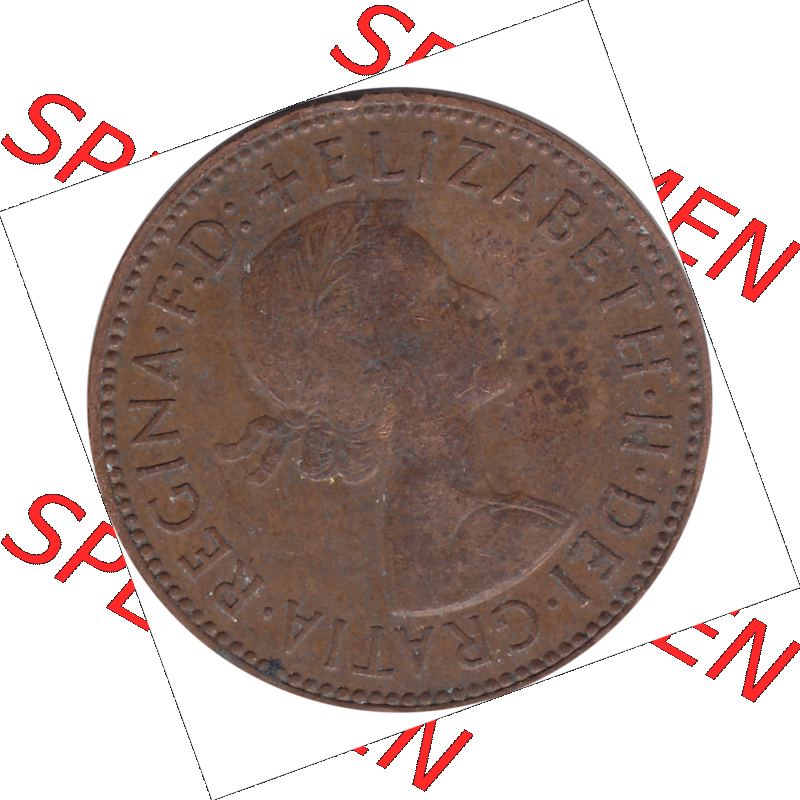 Münzen Großbritannien Umlaufmünzen Sammlung in PNG 1954-1970, Half Penny, Halber Pence 1959-01, Elisabeth II. (5) - Digitales Münzen-Bildmaterial... Sammlung