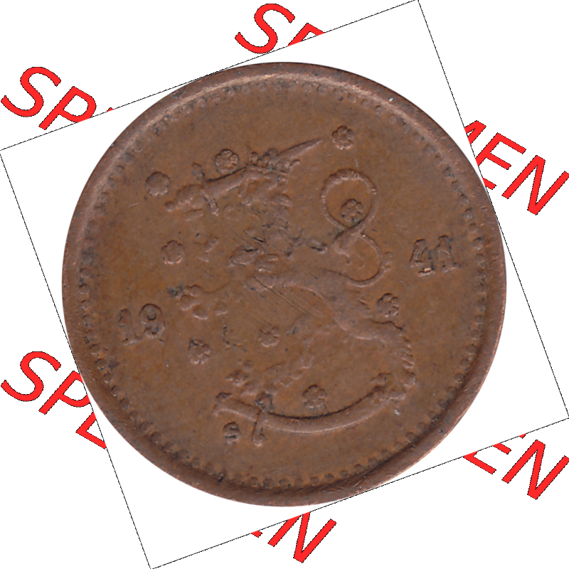 Münze Finnland / SUOMI Umlaufmünzen Sammlung in PNG 1940-1943, 50 Penny, Penniä, Kupfer 1941-1 (5) - Digital Münzen-Bildmaterial einer Münze aus... Sammlung