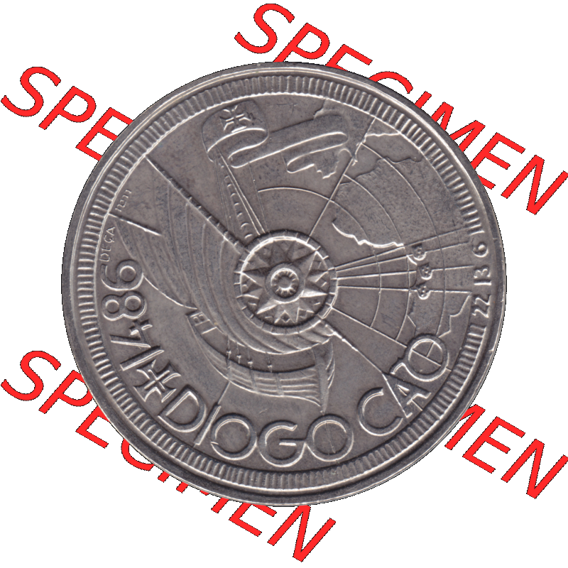 Alte Gedenkmünze aus Portugal als PNG-Grafik 1987, 100 Escudos, Diogo Cao 1486. Rückseite der portugiesischen Gedenkmünze aus Portugal vor der Euro-Einführung in... Sammlung