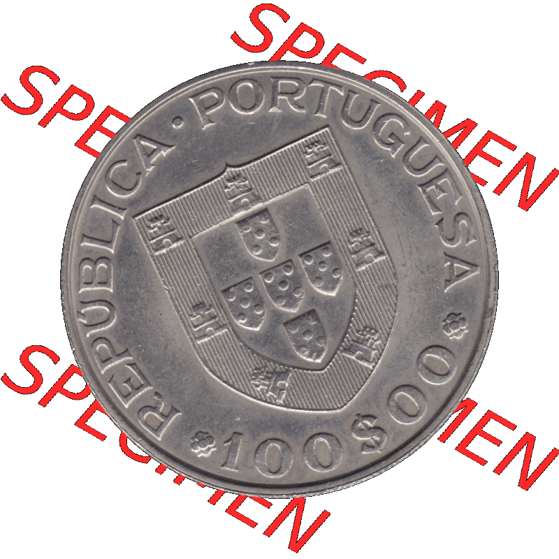 Alte Gedenkmünze aus Portugal als PNG-Grafik 1982, 100 Escudos, Ano Internacional, do Deficiente,. Vorderseite der Gedenkmünze aus Portugal zum katalogisieren im... Sammlung